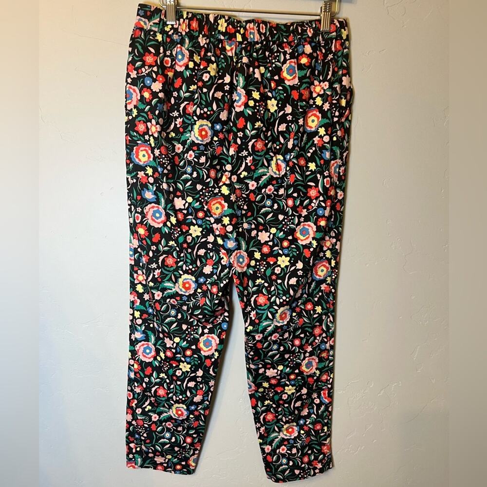 Boden Women’s Danby Pull On Straight Leg High Rise Black Floral Rainbow - Picture 5 of 5